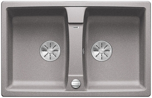 Blanco Lexa 8 Silgranit PuraDur 2, Farbe alumetallic, InFino Ablauf, 524952