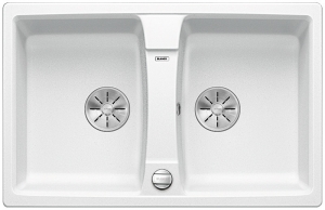 Blanco Lexa 8 Silgranit PuraDur 2, Farbe weiss, InFino Ablauf, 524954