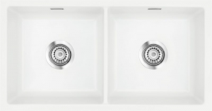 Systemceram KeraDomo MERA TWIN U/g in Polar (matt), geschliffene Oberseite, mit 5 Jahren Garantie