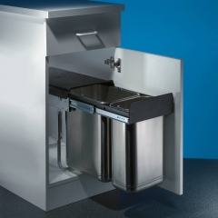 Naber Selectakit Edel Double 1 Abfallsystem, Edelstahl, 8011147