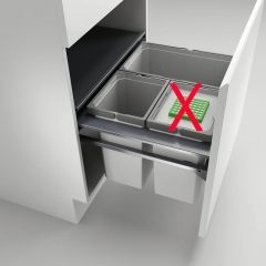 Naber Selectakit Cox Cast� 600-3 Abfallsystem, hellgrau, 360 mm, ohne Biodeckel, 8012609