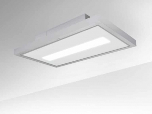 Silverline OSUD 104 W One Stripe, Deckenhaube, Edelstahl/Wei�glas. Mit 5 Jahren Garantie!