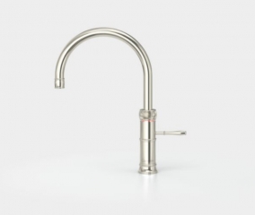 Quooker Classic Fusion Round, COMBI + Plus und Cube, Nickel, 22+CFRNICCUBE