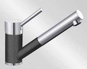 BLANCOANTAS-S Silgranit-Look, 2-farbig, Niederdruck, Farbe anthrazit/chrom, 516772