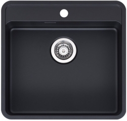 Reginox Ohio 50x40 Hahnlochbank jet black, Einbau-/Auflagesp�le, R32695