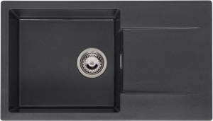 Reginox Amsterdam 43, Regi-Granit Einbausp�le, Farbe black silvery, R33463