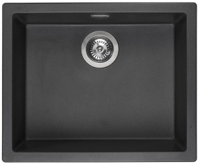 Reginox Amsterdam 50, Regi-Granit Einbausp�le, Farbe black silvery, R30844