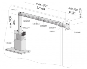 berbel Abluft-Set ECO III 150 bT Flach doppelt, 1090059