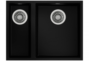 Teka SQUARE 2B 560 TG, Tegranit+ Unterbausp�le 60 cm, schwarz, 115260029