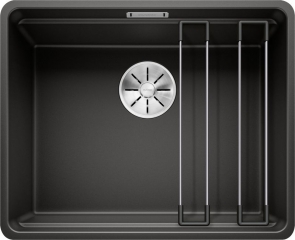Blanco Etagon 500-F Silgranit PuraDur 2, fl�chenb�ndig, Farbe schwarz, InFino Ablauf, 526349