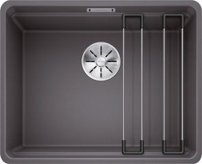 Blanco Etagon 500-F Silgranit PuraDur 2, fl�chenb�ndig, Farbe felsgrau, InFino Ablauf, 526344
