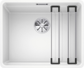 Blanco Etagon 500-F Silgranit PuraDur 2, fl�chenb�ndig, Farbe weiss, InFino Ablauf, 526346