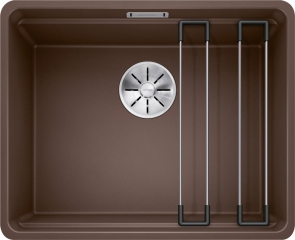Blanco Etagon 500-F Silgranit PuraDur 2, fl�chenb�ndig, Farbe cafe, InFino Ablauf, 526348