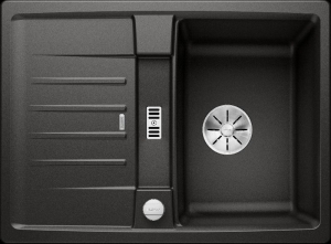 Blanco Lexa 40 S Silgranit PuraDur 2, Farbe schwarz, InFino Ablauf, 525897