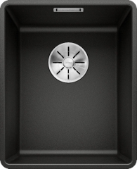 Blanco Subline 320-F Silgranit PuraDur 2, fl�chenb�ndig, Farbe schwarz, InFino Ablauf, 525982