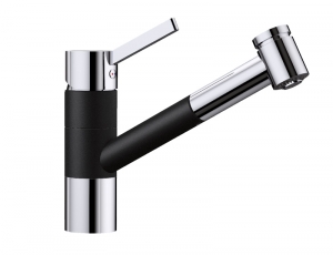 Blanco Tivo-S Silgranit-Look, 2-farbig, Farbe schwarz/chrom, 526279