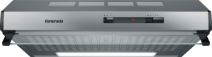 Constructa CD30976, Flachschirmhaube, silbermetallic, 90 cm, EEK: A, mit 5 Jahren Garantie!