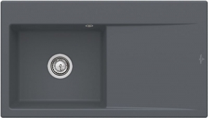 Villeroy & Boch Subway Style 50 flat, Farbe i4 Graphit, Classicline, Becken links