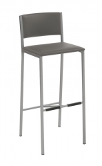 Naber Tablon Sienna 3K, Hocker, Gestell edelstahlfarbig, Bezug hellgrau, 3038066