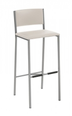 Naber Tablon Sienna 3K, Hocker, Gestell edelstahlfarbig, Bezug creme, 3038067