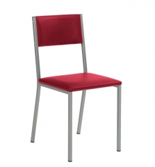 Naber Tablon Sienna 1K Stuhl, Gestell edelstahlfarbig, Bezug verkehrsrot, 3038163