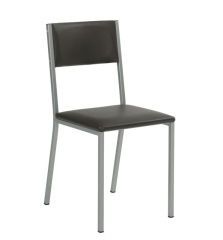 Naber Tablon Sienna 1K Stuhl, Gestell edelstahlfarbig, Bezug dunkelgrau, 3038164