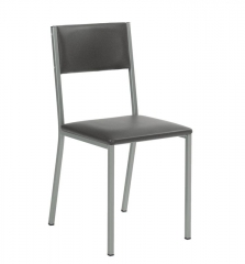 Naber Tablon Sienna 1K Stuhl, Gestell edelstahlfarbig, Bezug hellgrau, 3038166