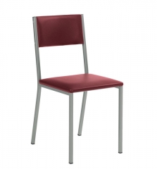 Naber Tablon Sienna 1K Stuhl, Gestell edelstahlfarbig, Bezug bordeauxrot, 3038169