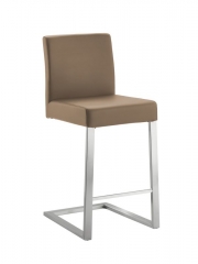 Naber Tablon Zesen 2K Hocker, Gestell Edelstahl, Bezug schlamm dunkel, 3038308