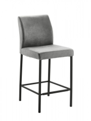 Naber Tablon Barile 2WS Hocker, Gestell schwarz, Bezug hellgrau, 3038318