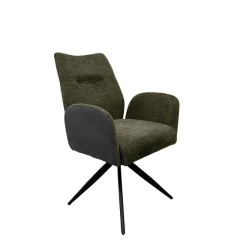 Naber Tablon Borsa 1K Stuhl, Gestell schwarz, Bezug dunkelbraun, 3038367