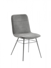 Naber Tablon Felice 1WS Stuhl, Gestell edelstahlfarbig, Bezug hellgrau, 3037336