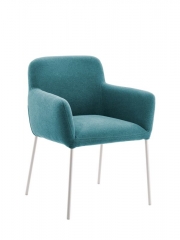 Naber Tablon Posto S Stuhl, Gestell edelstahlfarbig, Bezug blau, 3038343