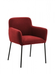 Naber Tablon Posto S Stuhl, Gestell schwarz, Bezug rot, 3037442