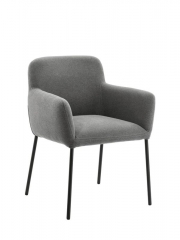 Naber Tablon Posto S Stuhl, Gestell schwarz, Bezug hellgrau, 3037444