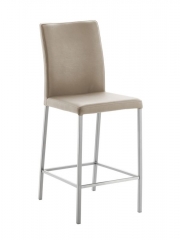 Naber Tablon Borsa 2L Hocker, Gestell Edelstahl, Bezug Echtleder mastic, 3038403