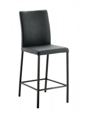 Naber Tablon Borsa 2L Hocker, Gestell schwarz, Bezug Echtleder anthrazit, 3038411