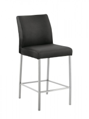 Naber Tablon Barile 2L Hocker, Gestell Edelstahl, Bezug Echtleder anthrazit, 3038141