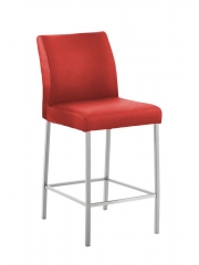 Naber Tablon Barile 2L Hocker, Gestell Edelstahl, Bezug Echtleder rot, 3038144
