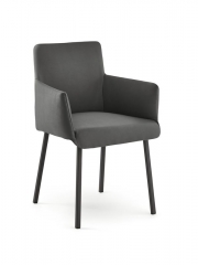 Naber Tablon Diego K Stuhl, Gestell schwarz, Bezug hellgrau, 3038206