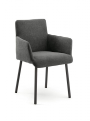 Naber Tablon Diego S Stuhl, Gestell schwarz, Bezug dunkelgrau, 3038225