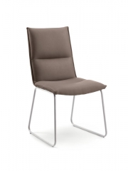 Naber Tablon Mila K Stuhl, Gestell edelstahlfarbig, Bezug taupe, 3038272