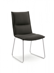 Naber Tablon Mila K Stuhl, Gestell edelstahlfarbig, Bezug dunkelgrau, 3038274