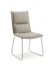 Naber Tablon Mila K Stuhl, Gestell edelstahlfarbig, Bezug ecru, 3038280