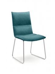 Naber Tablon Mila S Stuhl, Gestell edelstahlfarbig, Bezug blau, 3038288