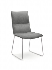 Naber Tablon Mila S Stuhl, Gestell edelstahlfarbig, Bezug hellgrau, 3038289