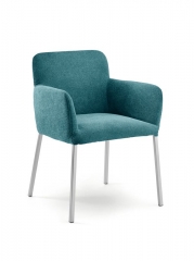 Naber Tablon Jole S Stuhl, Gestell edelstahlfarbig, Bezug blau, 3038258