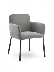 Naber Tablon Jole S Stuhl, Gestell schwarz, Bezug hellgrau, 3038254