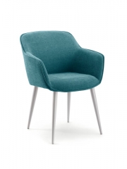 Naber Tablon Ella S Stuhl, Gestell edelstahlfarbig, Bezug blau, 3038248