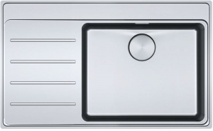 Franke Mythos MYX 211 A-86 SlimTop, Flachrand, Edelstahl geb�rstet, Becken rechts, 127.0642.000